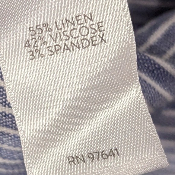 J. Jill Linen Blend Stretch Button Accented Side Zip Ankle Pants Size Medium - Picture 10 of 11